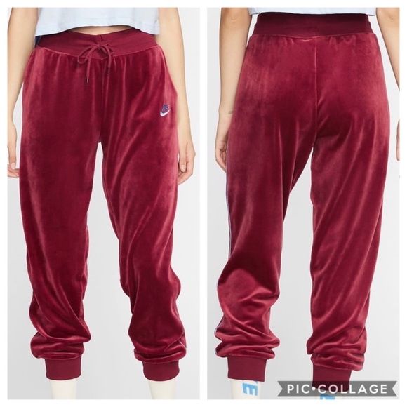 Nike Pants - Nike NSW Heritage Velour Joggers university red